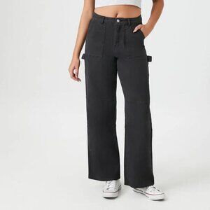 Twill Straight-Leg Utility Pants